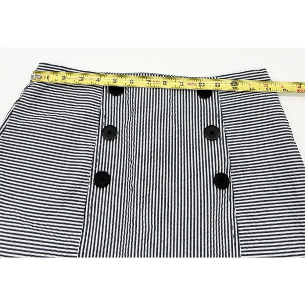Urban Outfitters Women's Medium Saliorette Striped Mini Skirt Navy Blue White